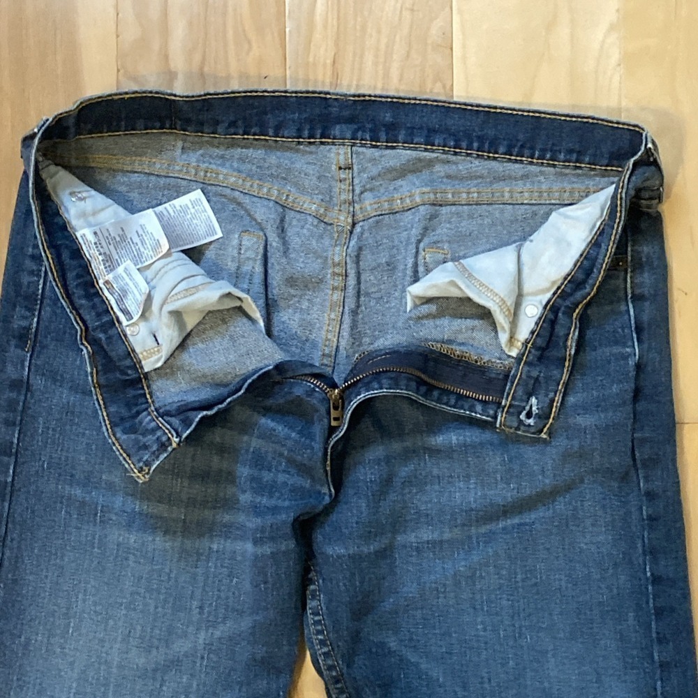 Levis 505 Blue Jeans Mens Regular Fit Straight Leg 36 X 30 - Picture 11 of 16